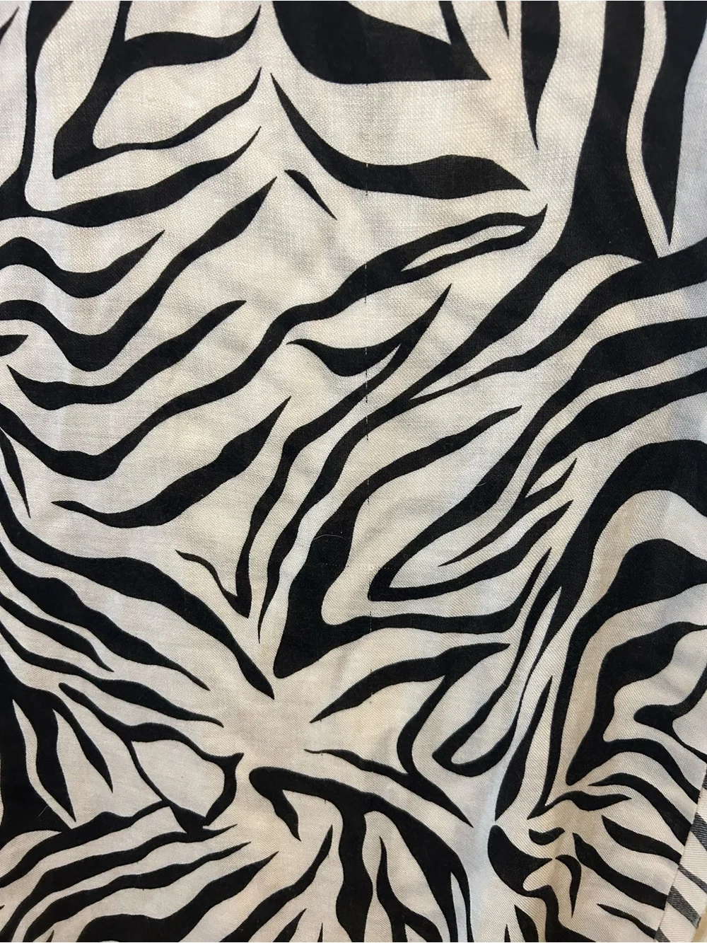 Zebra Animal Print Pashmina Silk, Cashmere Blend...